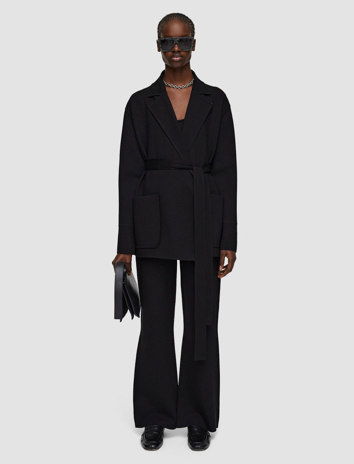 JOSEPH Fashion Women Silk Stretch Jacket Black