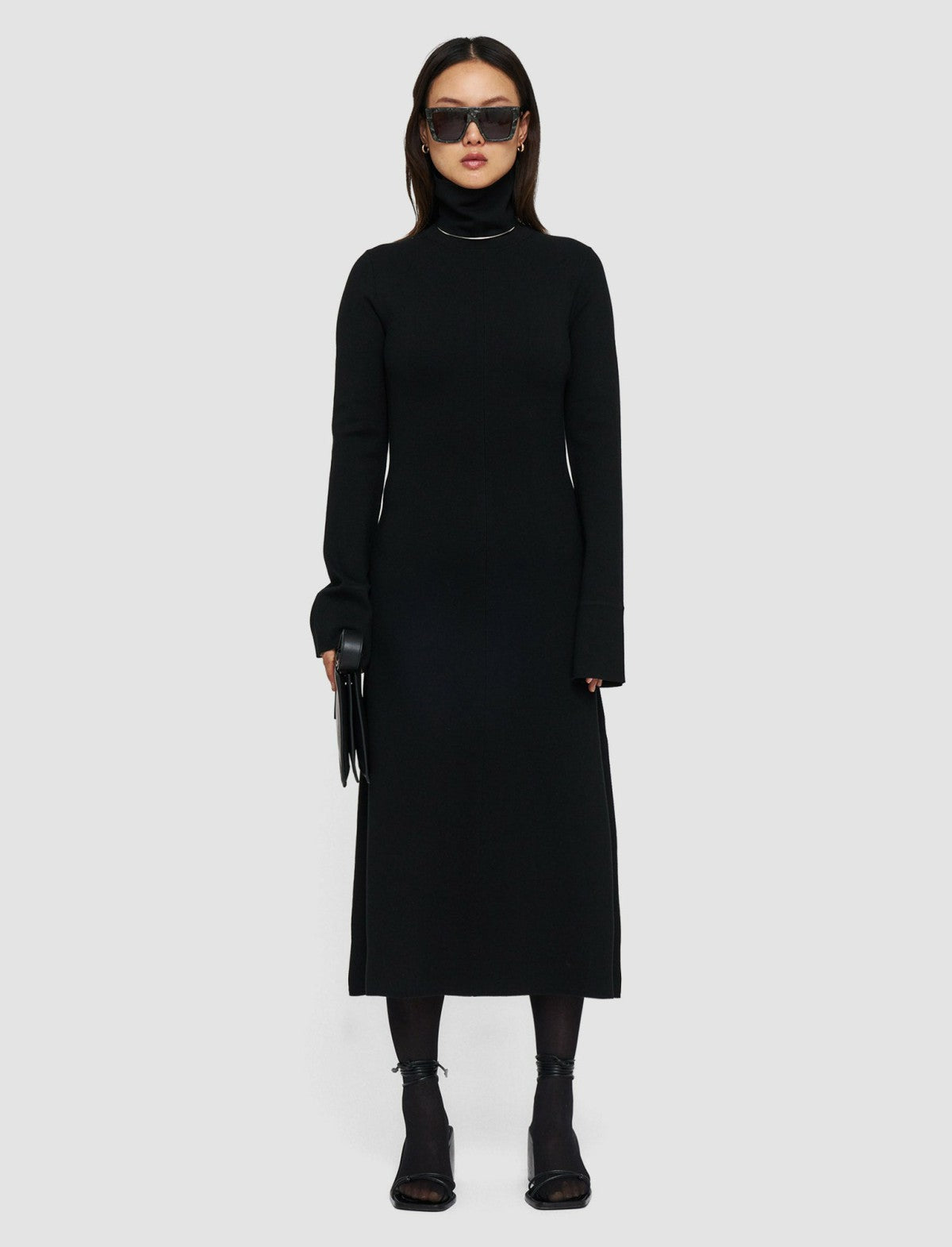 JOSEPH Fashion Women Silk Stretch Dress Black