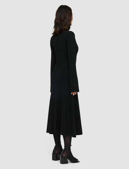 JOSEPH Fashion Women Silk Stretch Dress Black