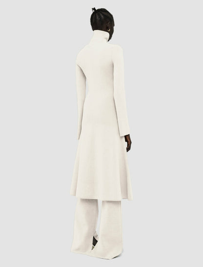 JOSEPH Fashion Women Silk Stretch Dress Ivory