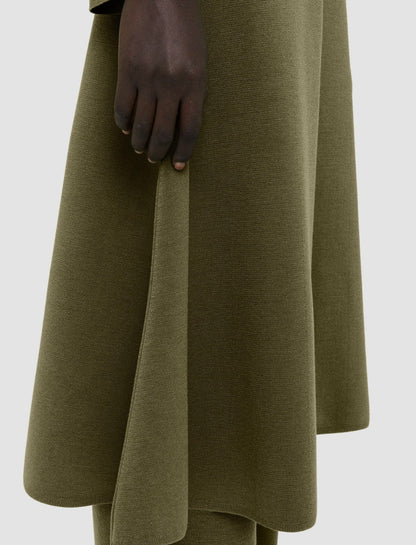 JOSEPH Fashion Women Silk Stretch Dress Dark Olive
