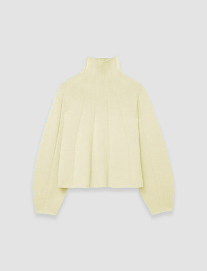 JOSEPH Fashion Women Soft Wool Short High Neck Jumper Pale Olive