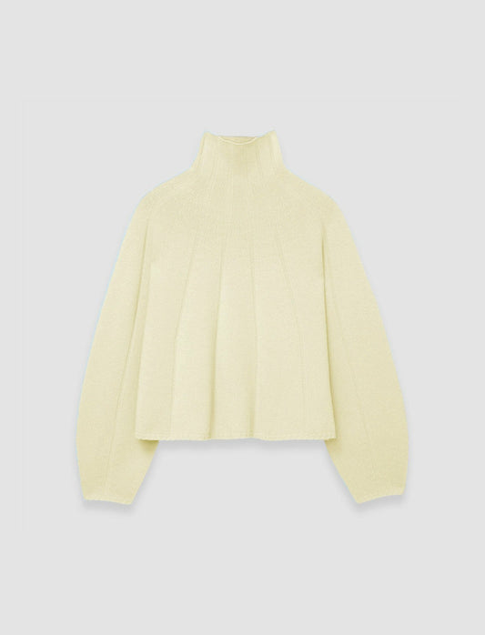 JOSEPH Fashion Women Soft Wool Short High Neck Jumper Pale Olive