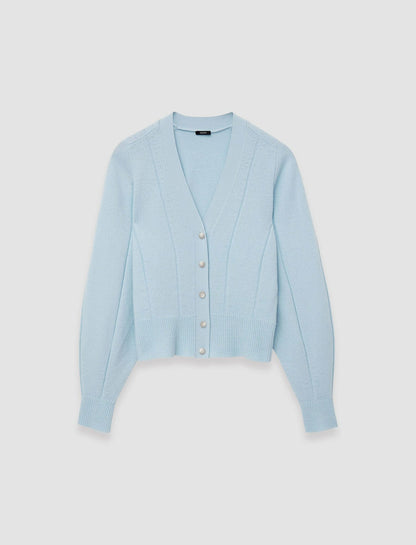JOSEPH Fashion Women Soft Wool Cardigan Arctic