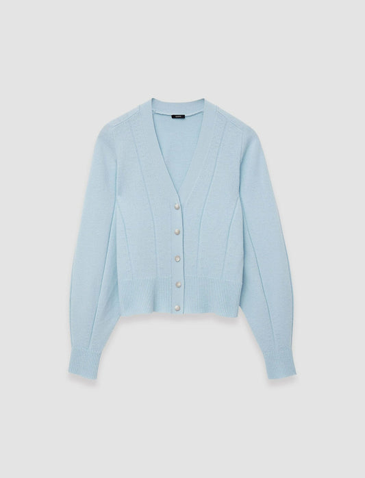 JOSEPH Fashion Women Soft Wool Cardigan Arctic