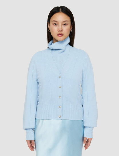 JOSEPH Fashion Women Soft Wool Cardigan Arctic