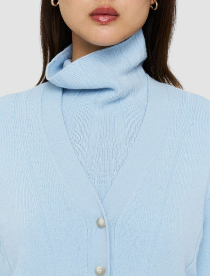 JOSEPH Fashion Women Soft Wool Cardigan Arctic