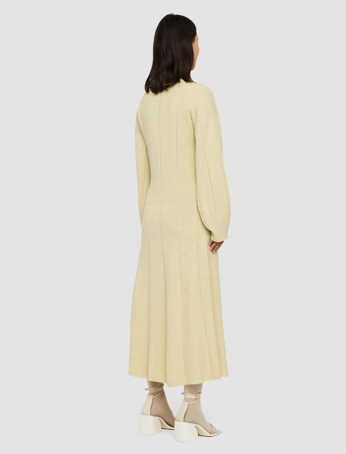 JOSEPH Fashion Women Soft Wool Dress Pale Olive