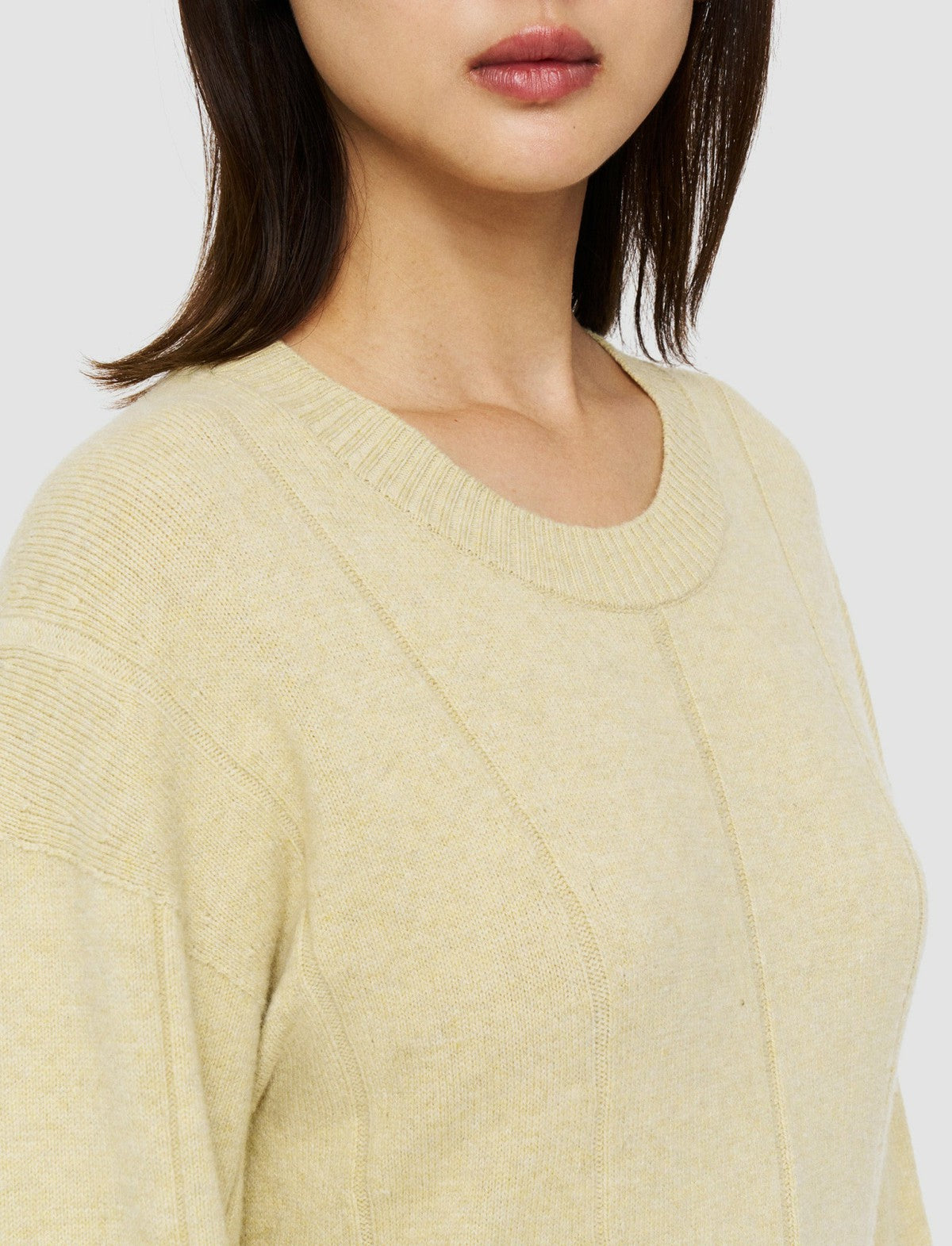 JOSEPH Fashion Women Soft Wool Dress Pale Olive
