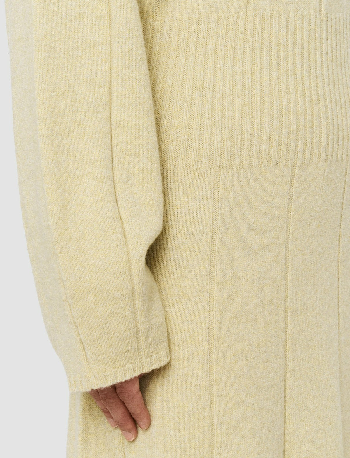 JOSEPH Fashion Women Soft Wool Dress Pale Olive