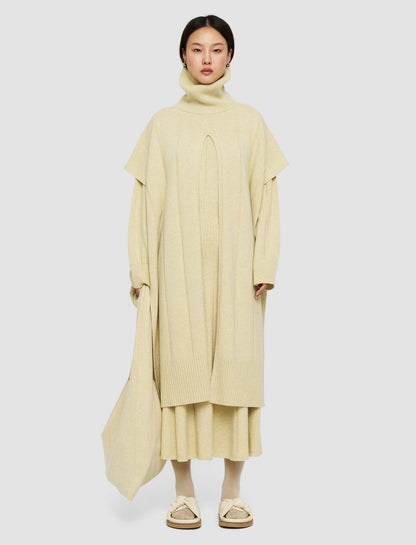 JOSEPH Fashion Women Soft Wool Poncho Pale Olive