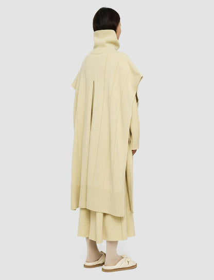 JOSEPH Fashion Women Soft Wool Poncho Pale Olive