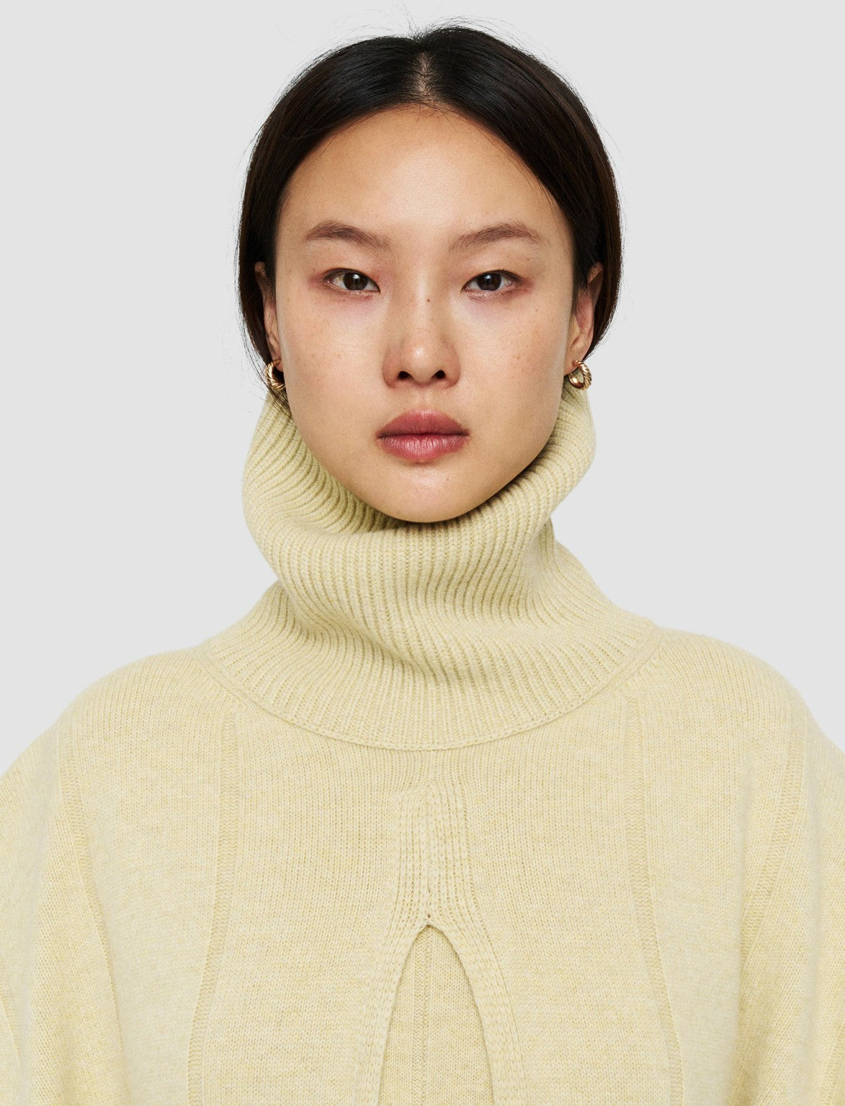 JOSEPH Fashion Women Soft Wool Poncho Pale Olive