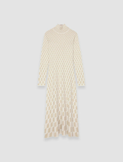 JOSEPH Fashion Women Fine Alcove Jacquard Dress Pale Olive/Ivory