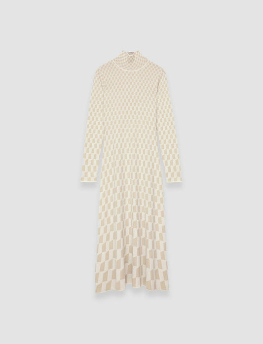 JOSEPH Fashion Women Fine Alcove Jacquard Dress Pale Olive/Ivory