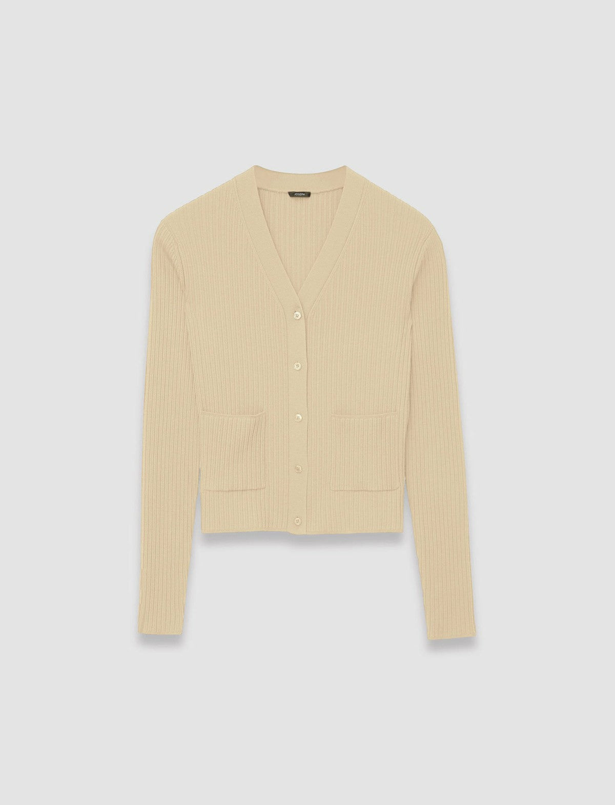 JOSEPH Fashion Women Fine Merino Rib Cardigan Safari