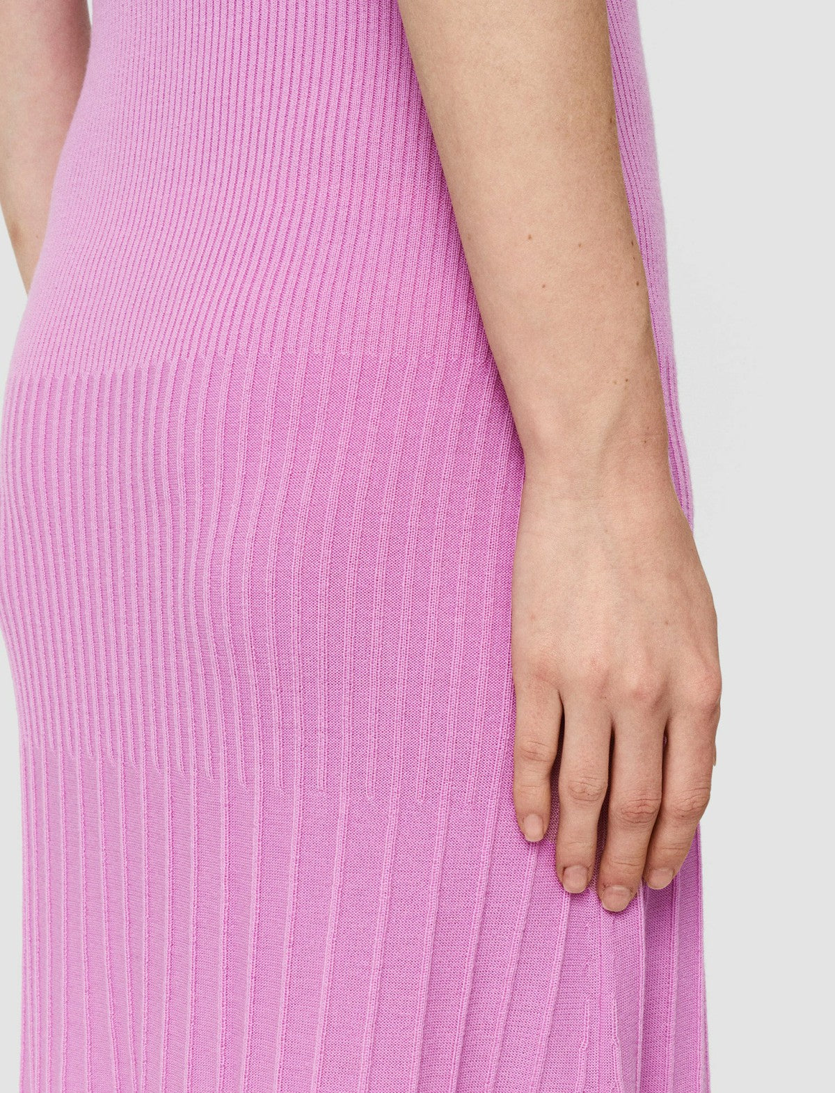 JOSEPH Fashion Women Fine Merino Rib Dress Begonia Pink