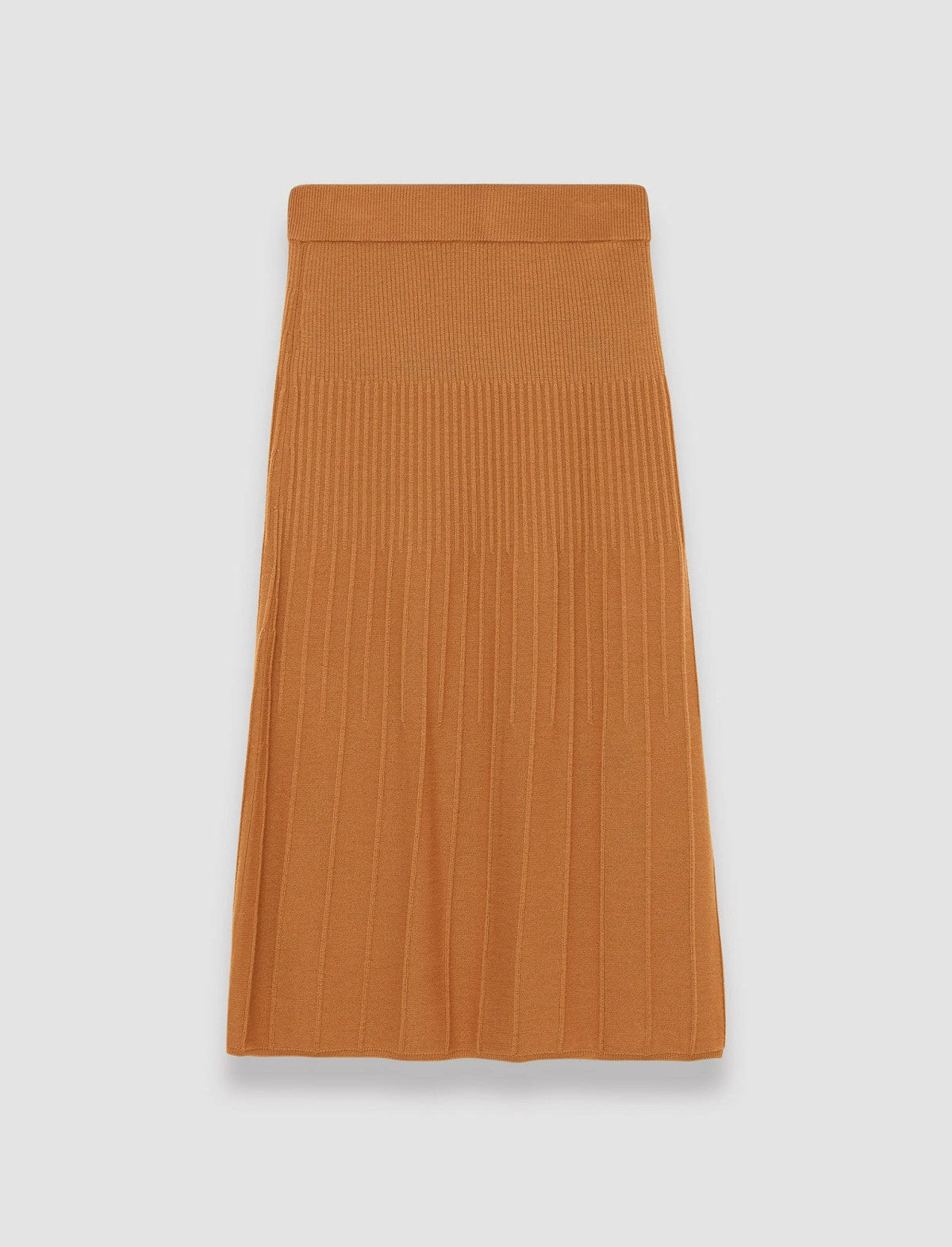 JOSEPH Fashion Women Fine Merino Rib Skirt Clay