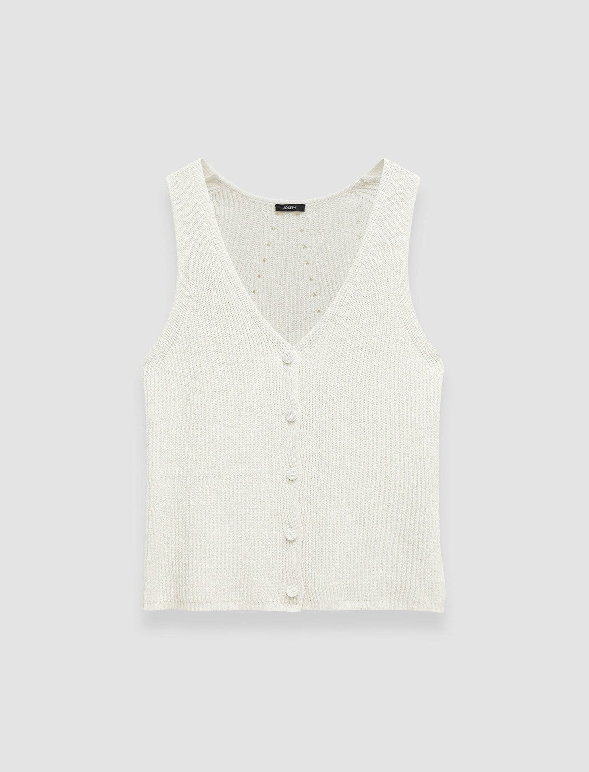 JOSEPH Fashion Women Linen Cotton Knitted Vest Ivory