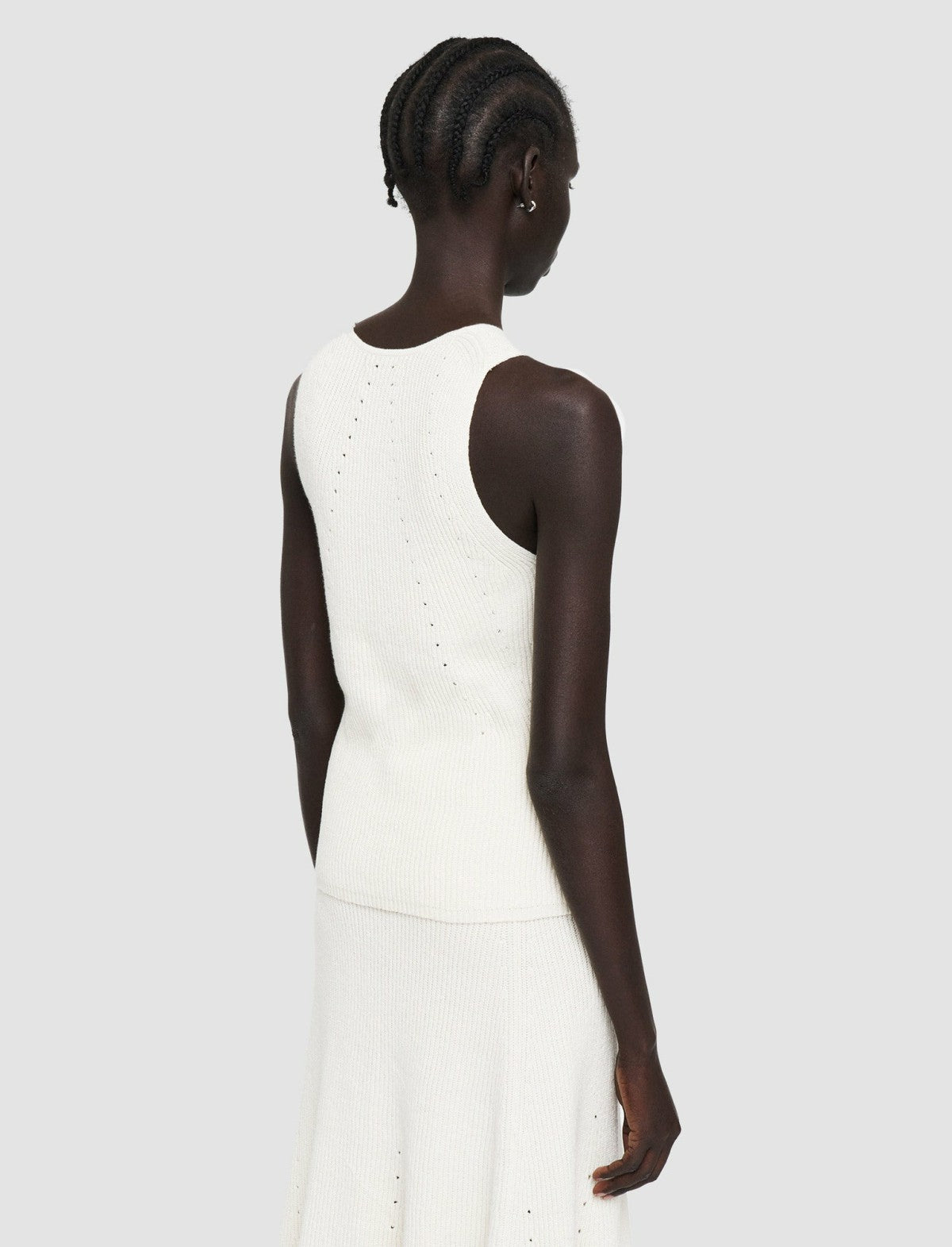 JOSEPH Fashion Women Linen Cotton Knitted Vest Ivory