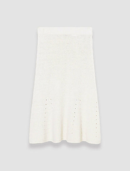 JOSEPH Fashion Women Linen Cotton Knitted Skirt Ivory