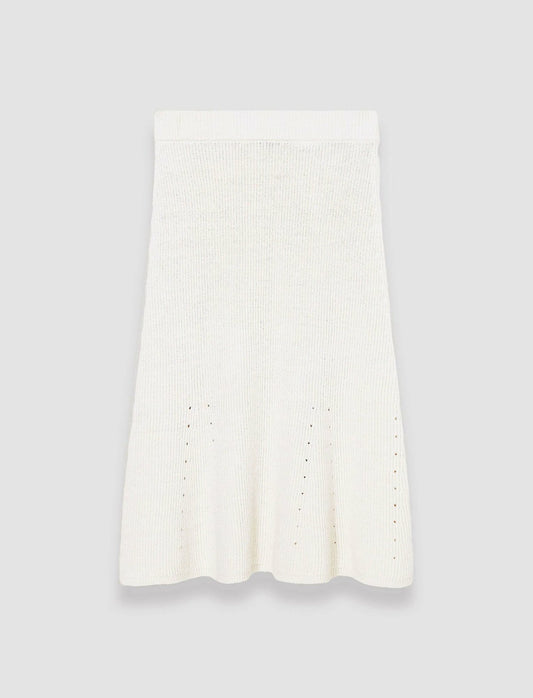 JOSEPH Fashion Women Linen Cotton Knitted Skirt Ivory