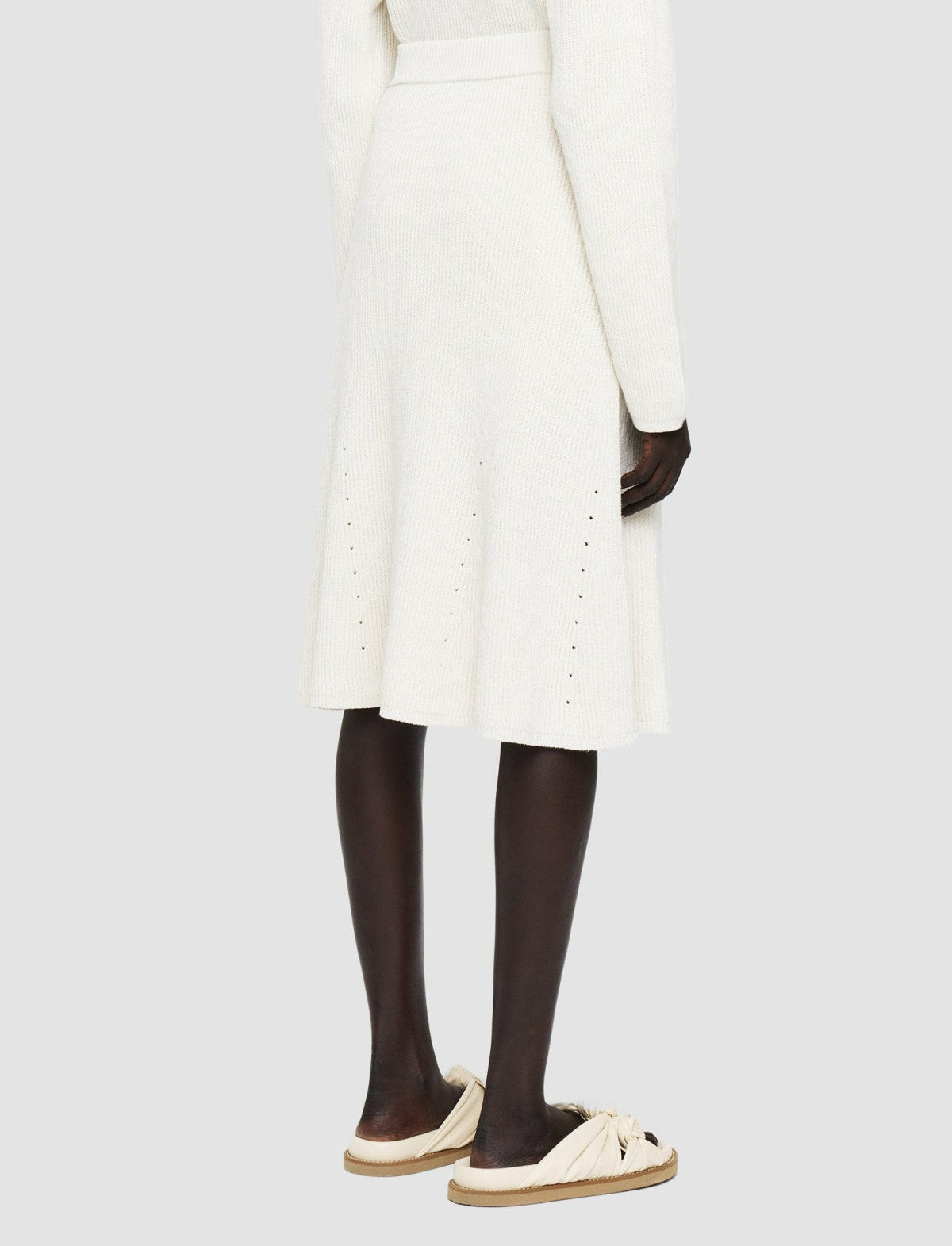 JOSEPH Fashion Women Linen Cotton Knitted Skirt Ivory