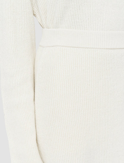 JOSEPH Fashion Women Linen Cotton Knitted Skirt Ivory