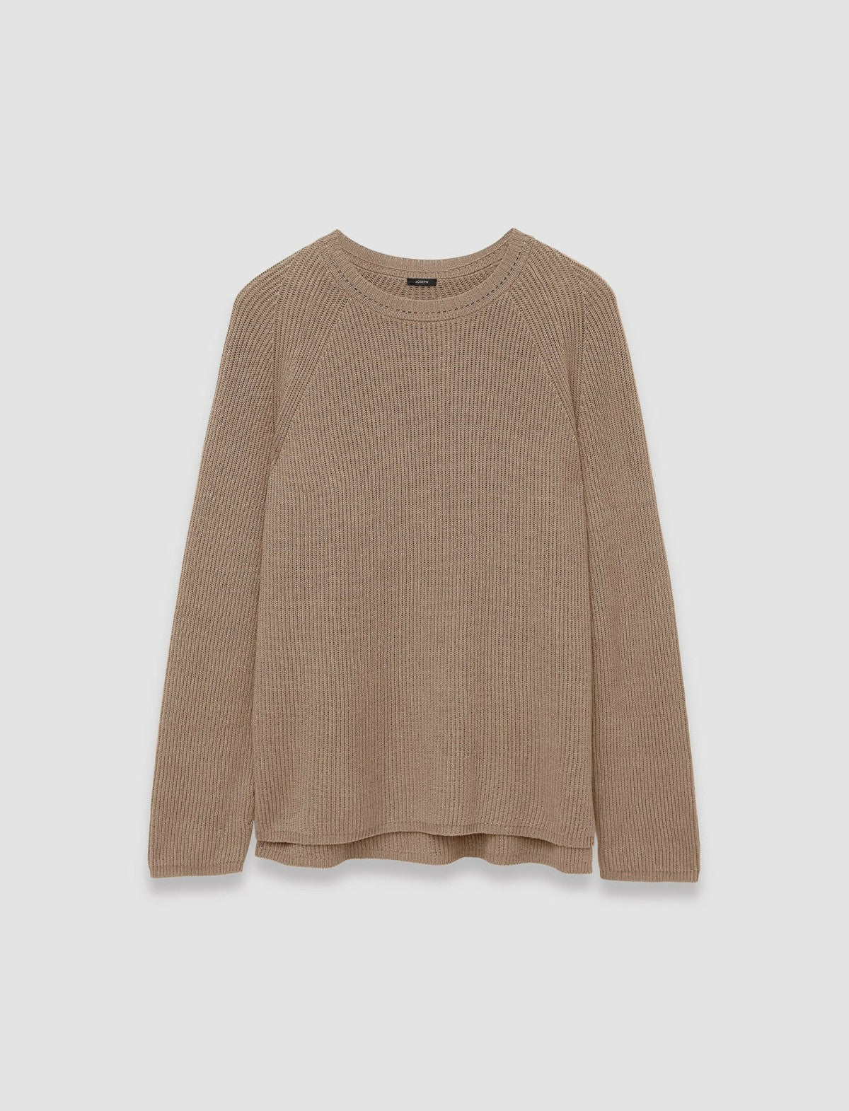JOSEPH Fashion Women Linen Cotton Knitted Round Neck Jumper Frozen Mocha