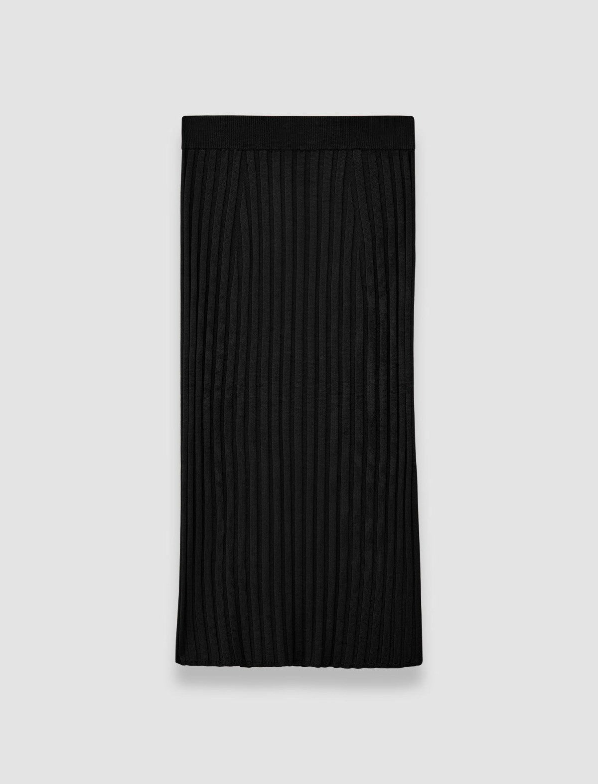 JOSEPH Fashion Women Satiny Rib Knit Skirt Black