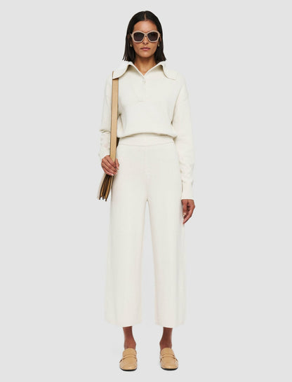 JOSEPH Fashion Women Silk Cashmere Culottes Oyster White