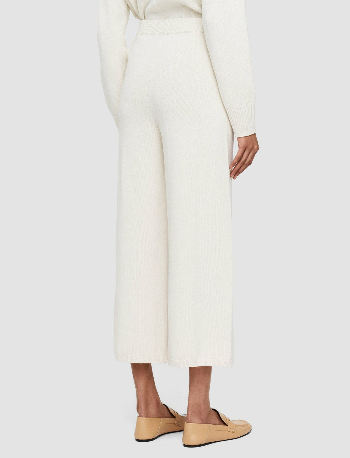JOSEPH Fashion Women Silk Cashmere Culottes Oyster White