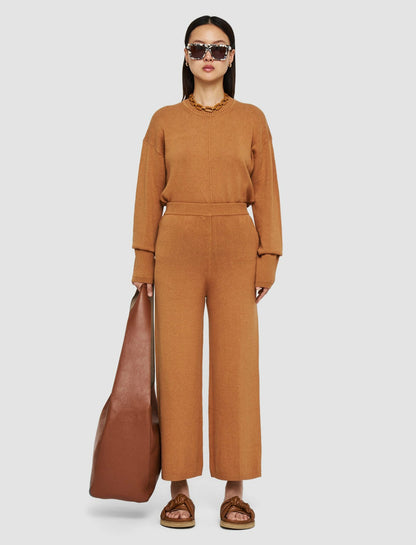 JOSEPH Fashion Women Silk Cashmere Culottes Clay