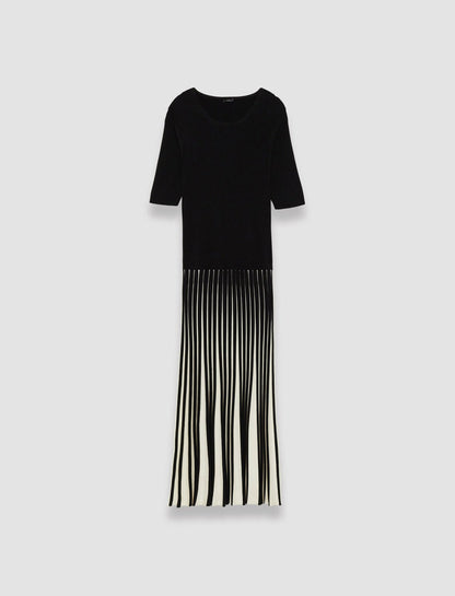 JOSEPH Fashion Women Stripes Dress Oyster White/ Black