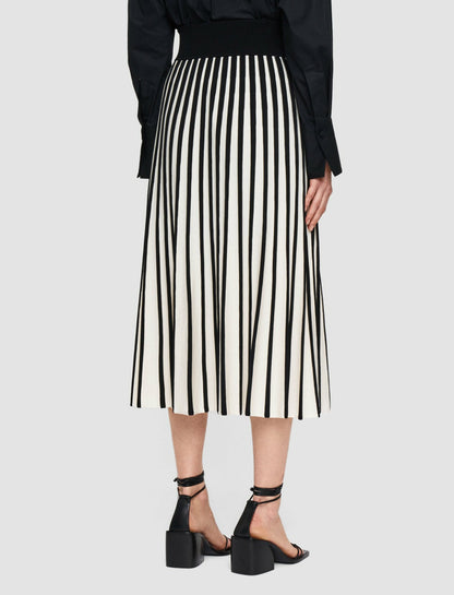 JOSEPH Fashion Women Stripes Skirt Oyster White/ Black