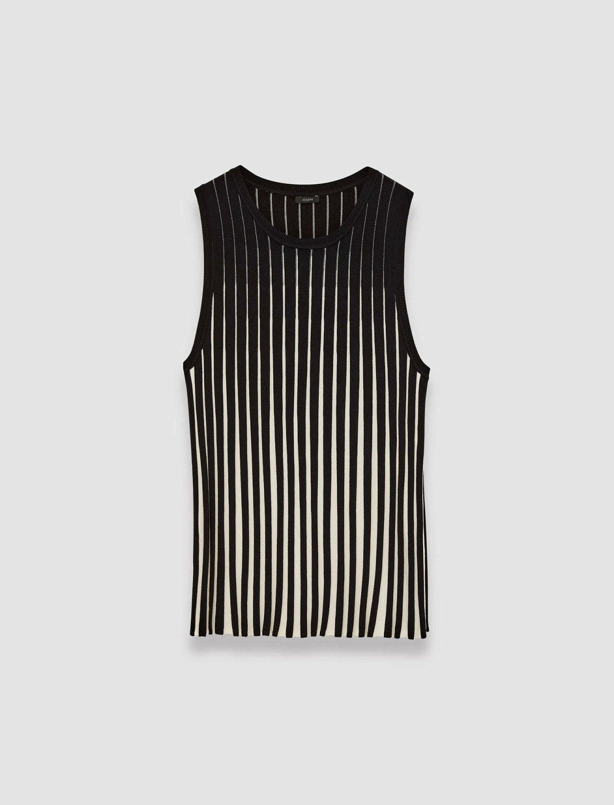 JOSEPH Fashion Women Stripes Tank Top Oyster White/ Black