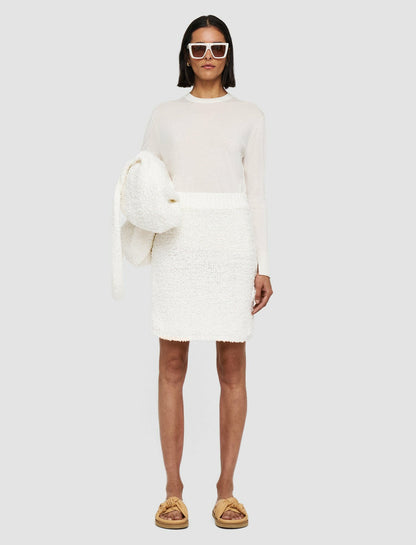 JOSEPH Fashion Women Textured Knit Skirt Ivory