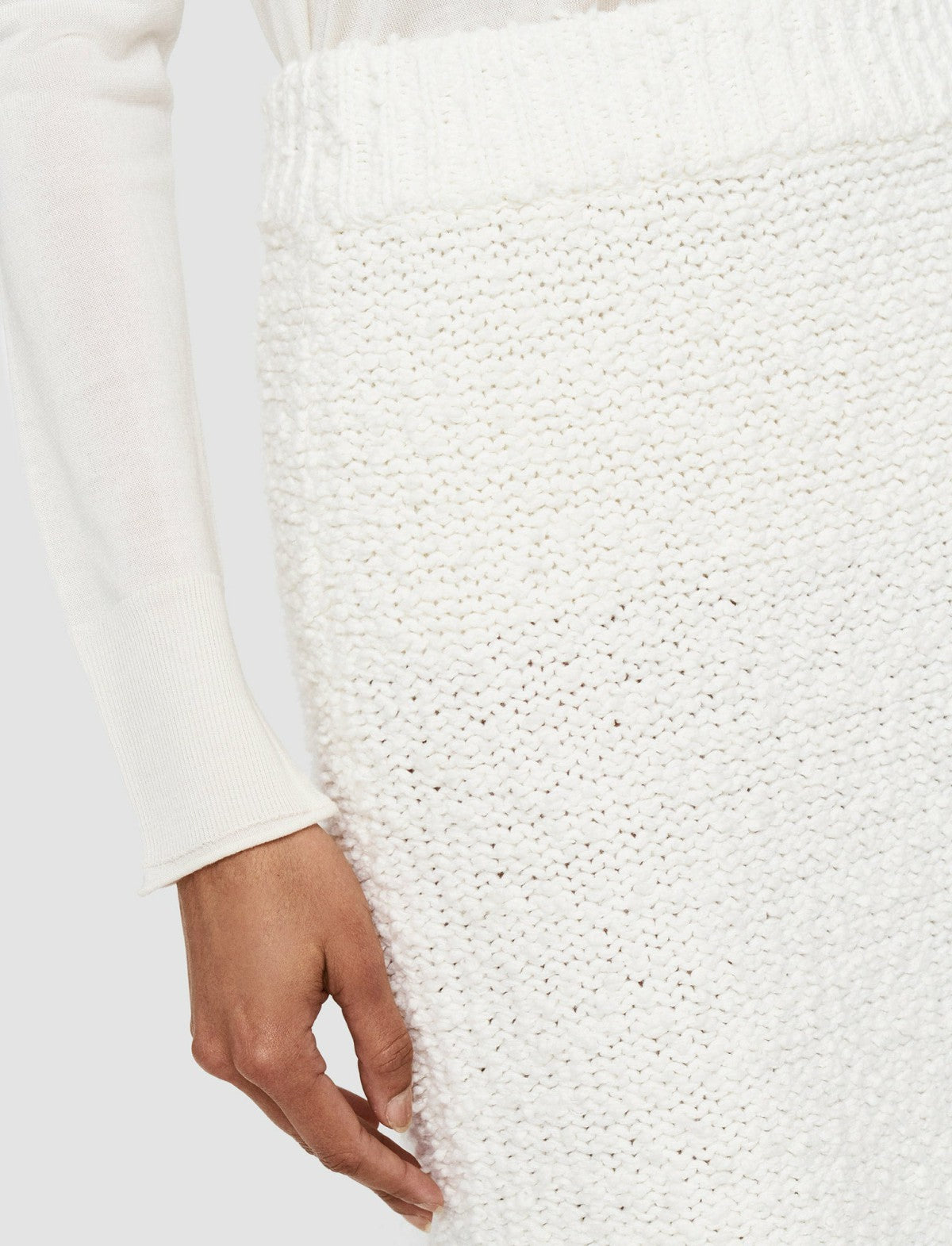JOSEPH Fashion Women Textured Knit Skirt Ivory