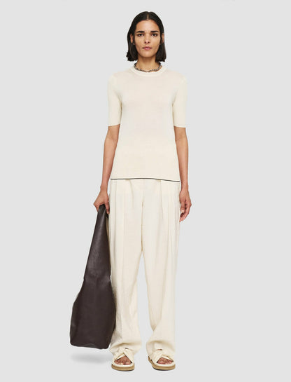 JOSEPH Fashion Women Refined Cotton Silk Top Papyrus