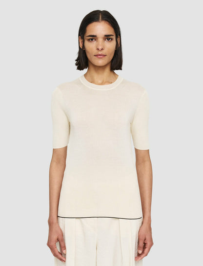 JOSEPH Fashion Women Refined Cotton Silk Top Papyrus
