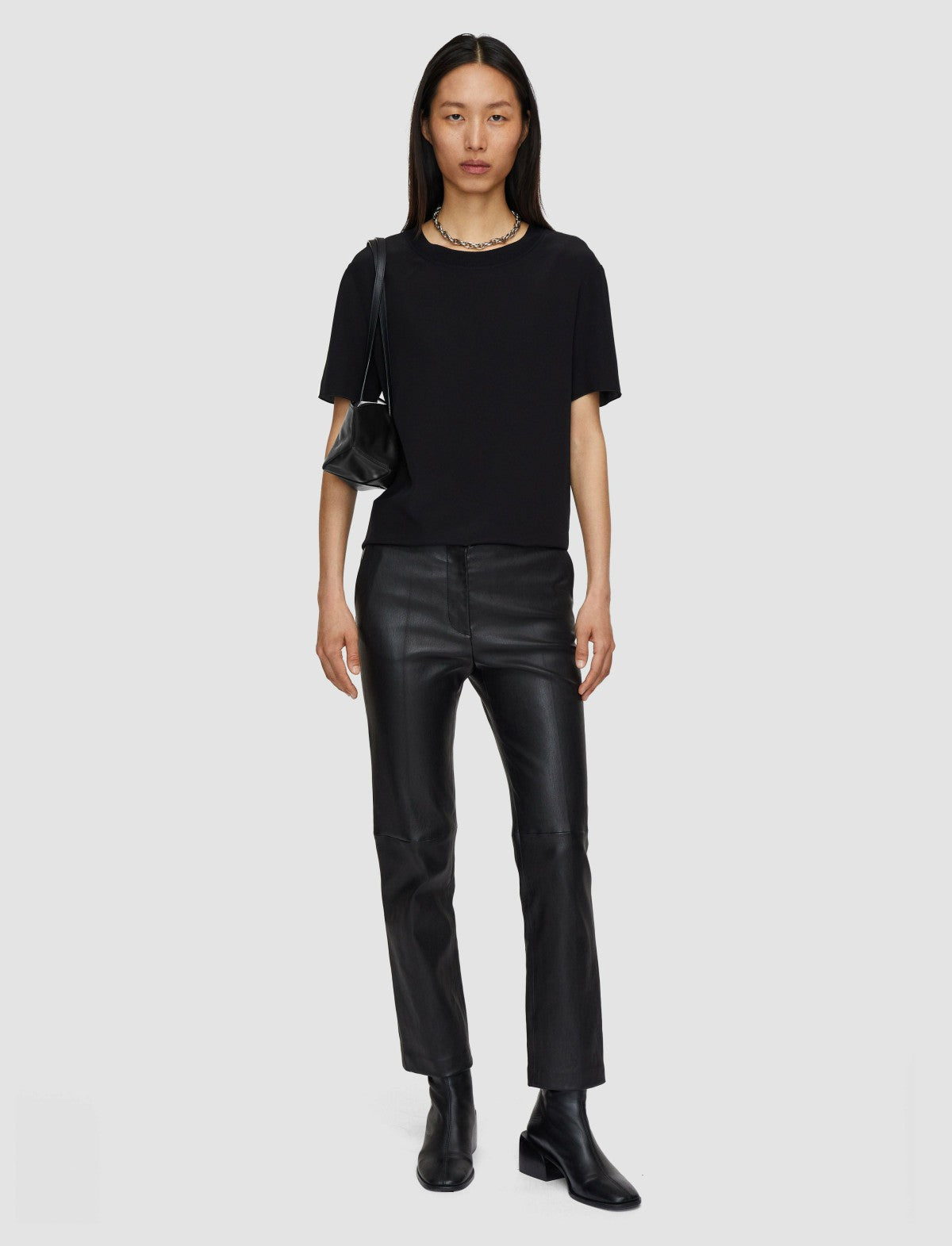 JOSEPH Fashion Women Rubin Crepe de Soie Silk Blouse Black