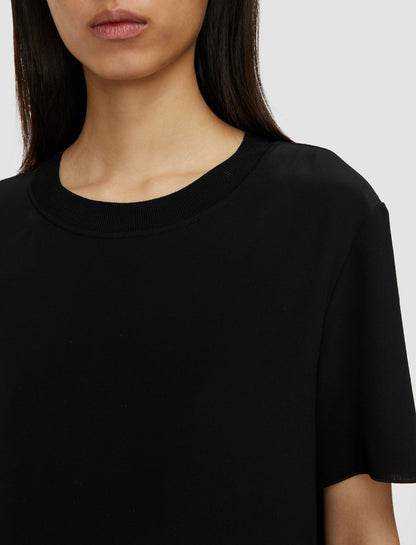 JOSEPH Fashion Women Rubin Crepe de Soie Silk Blouse Black