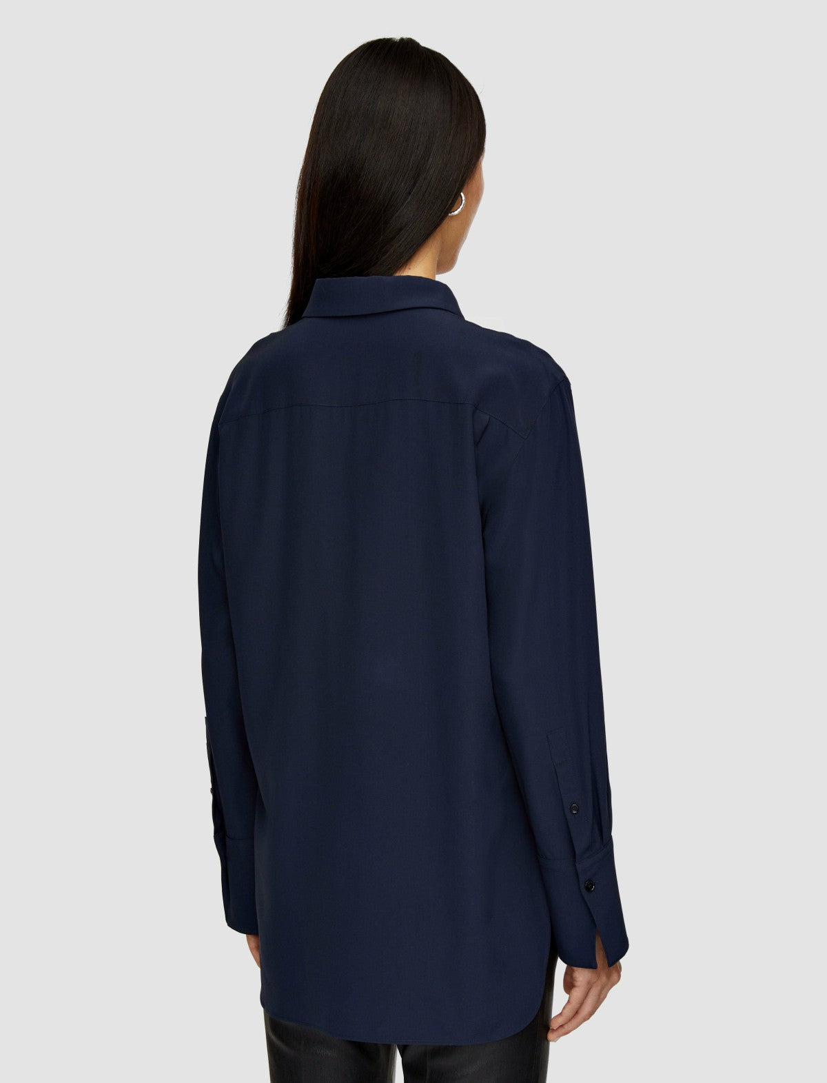 JOSEPH Fashion Women Joe Silk Crepe de Chine Blouse Navy
