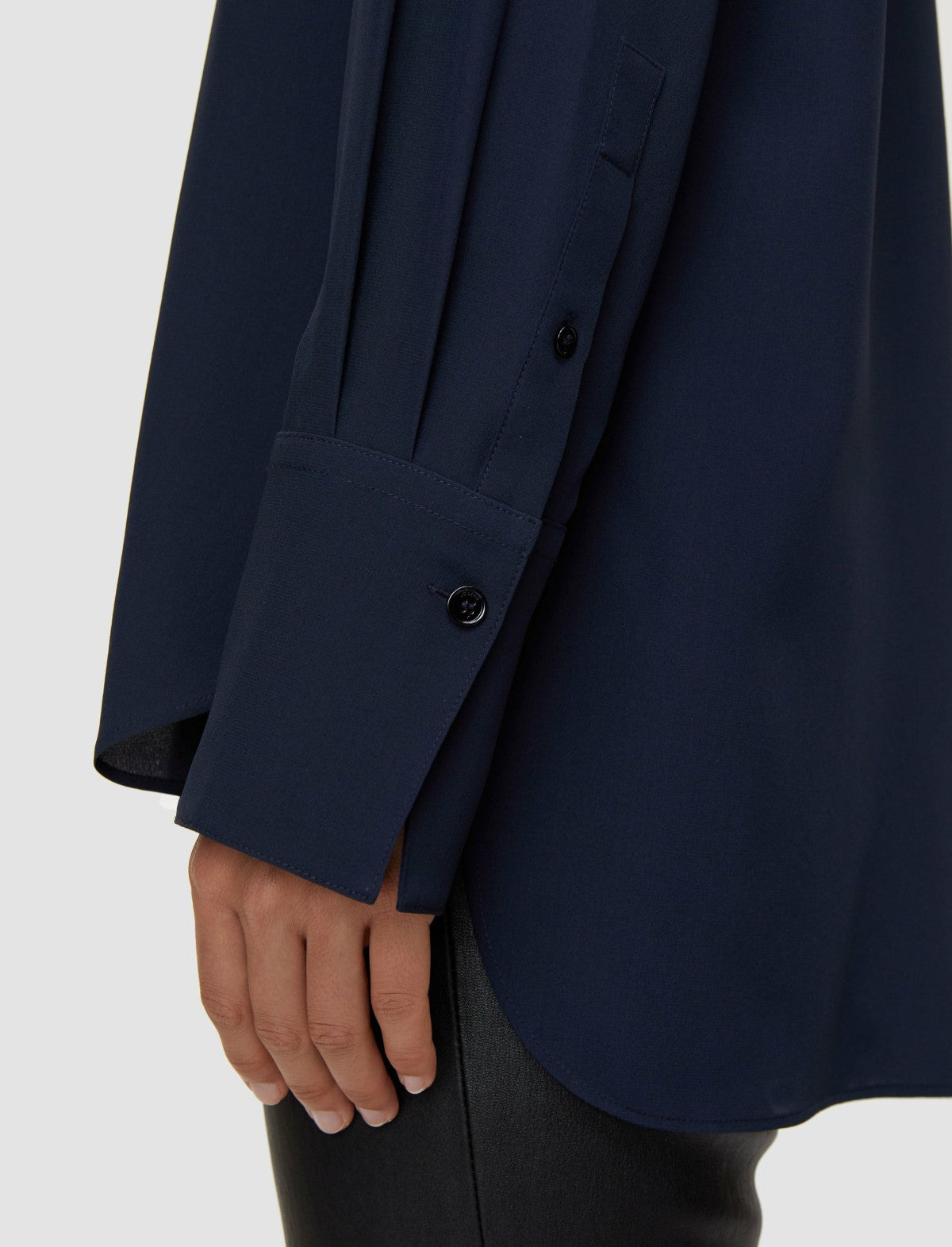 JOSEPH Fashion Women Joe Silk Crepe de Chine Blouse Navy