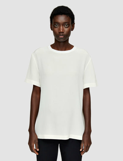 JOSEPH Fashion Women Rubin Crepe de Soie Silk Blouse Ivory