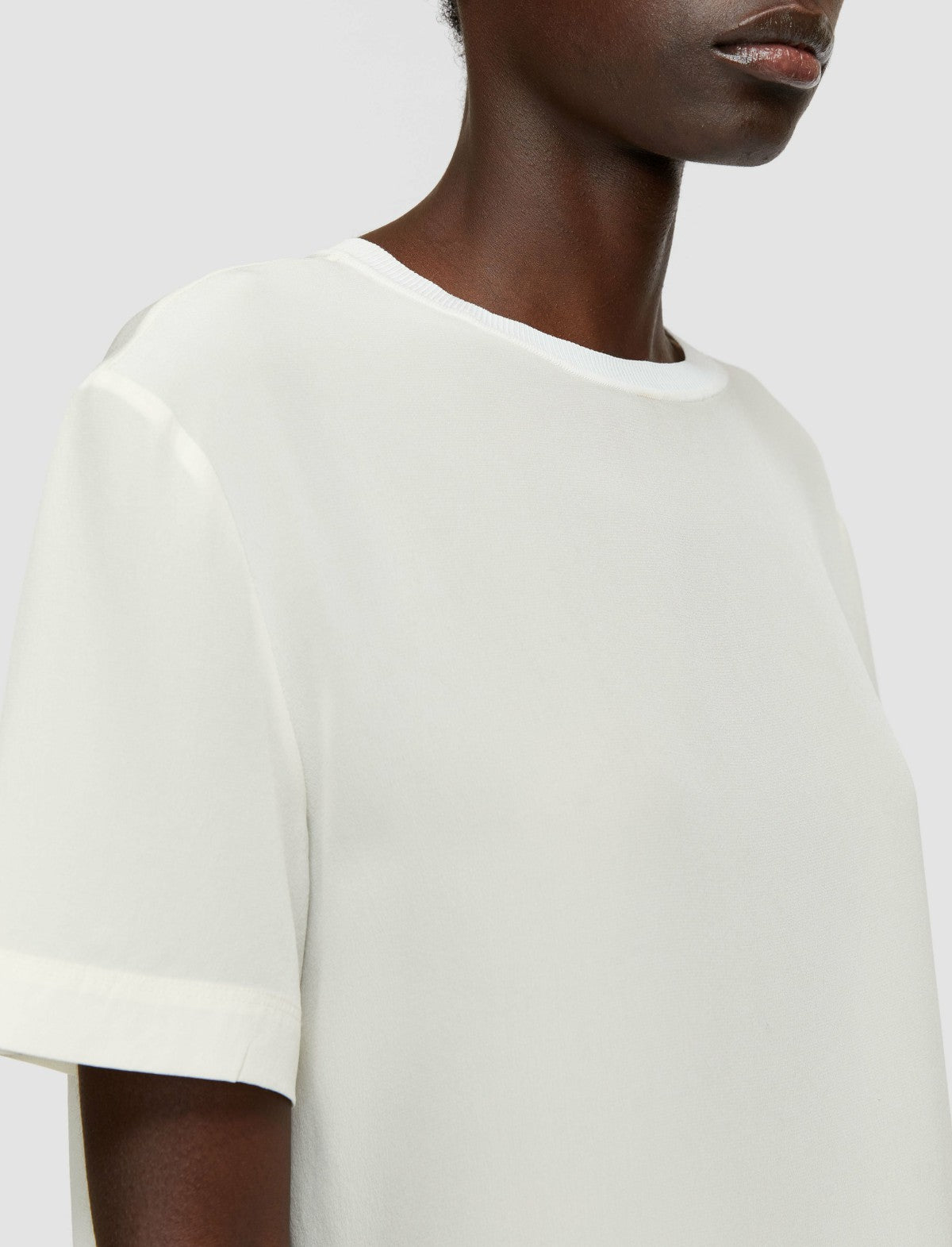 JOSEPH Fashion Women Rubin Crepe de Soie Silk Blouse Ivory