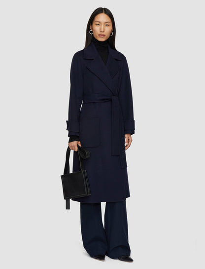 JOSEPH Fashion Women Arline Double Face Cashmere Coat Navy