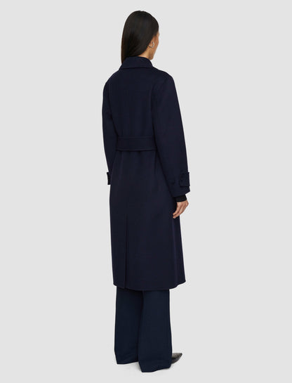JOSEPH Fashion Women Arline Double Face Cashmere Coat Navy