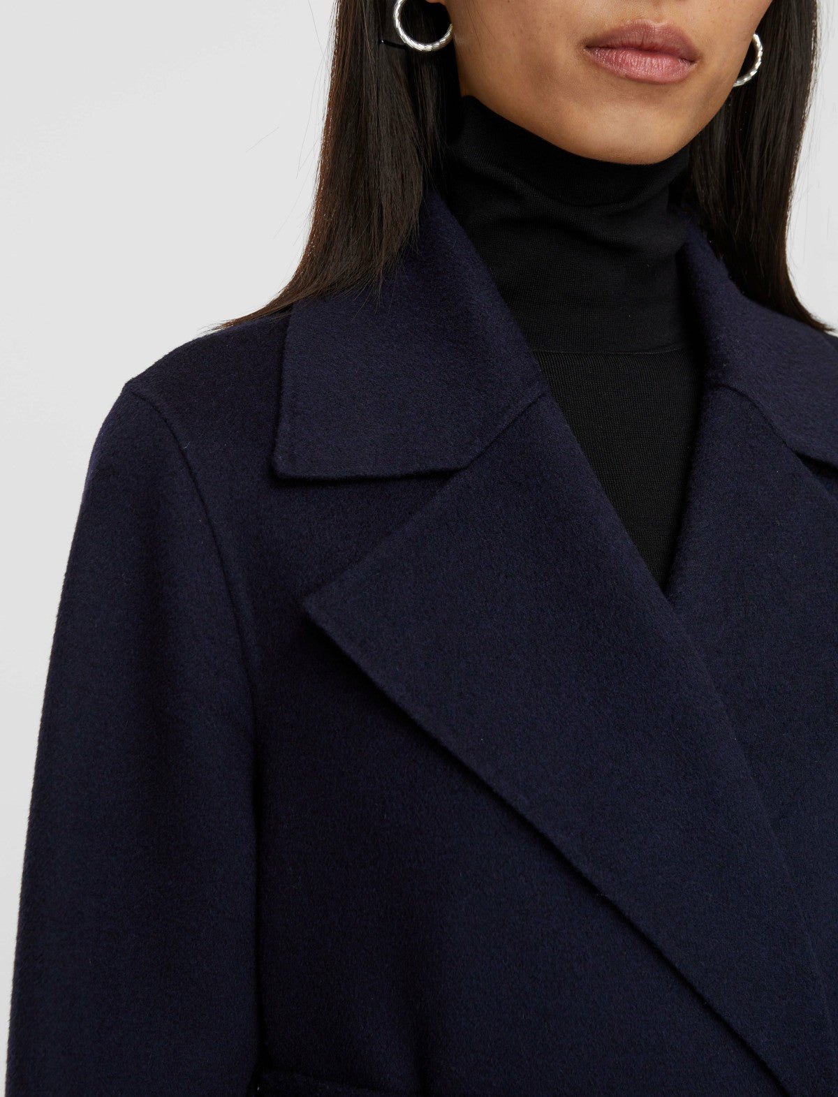 JOSEPH Fashion Women Arline Double Face Cashmere Coat Navy