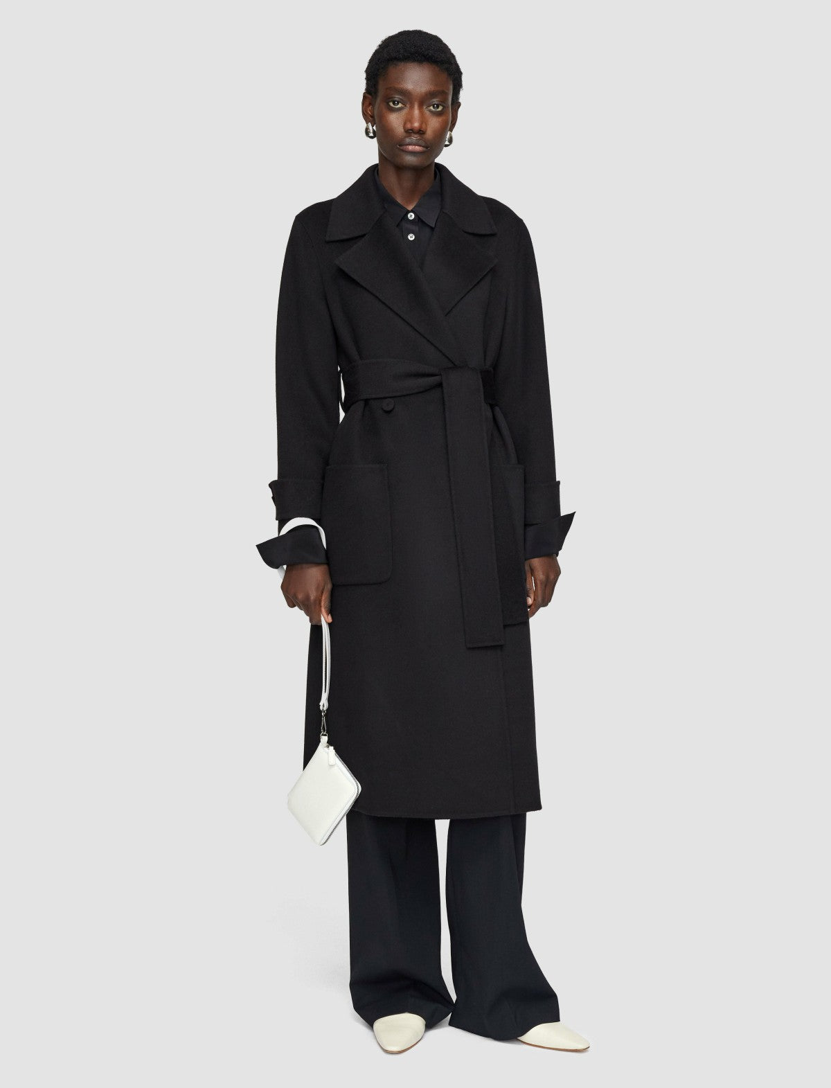 JOSEPH Fashion Women Arline Double Face Cashmere Coat Black